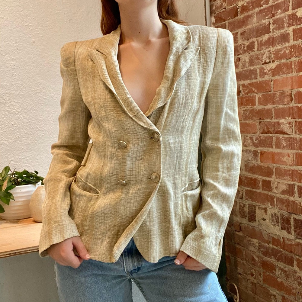 Giorgio Armani Vintage Gold and Cream blazer